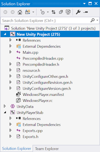 Окна File Explorer с видом на решения Visual Studio