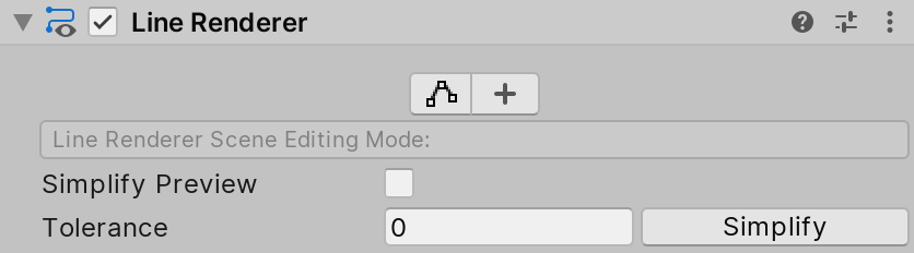 Line Renderer Элементы управления Simplify